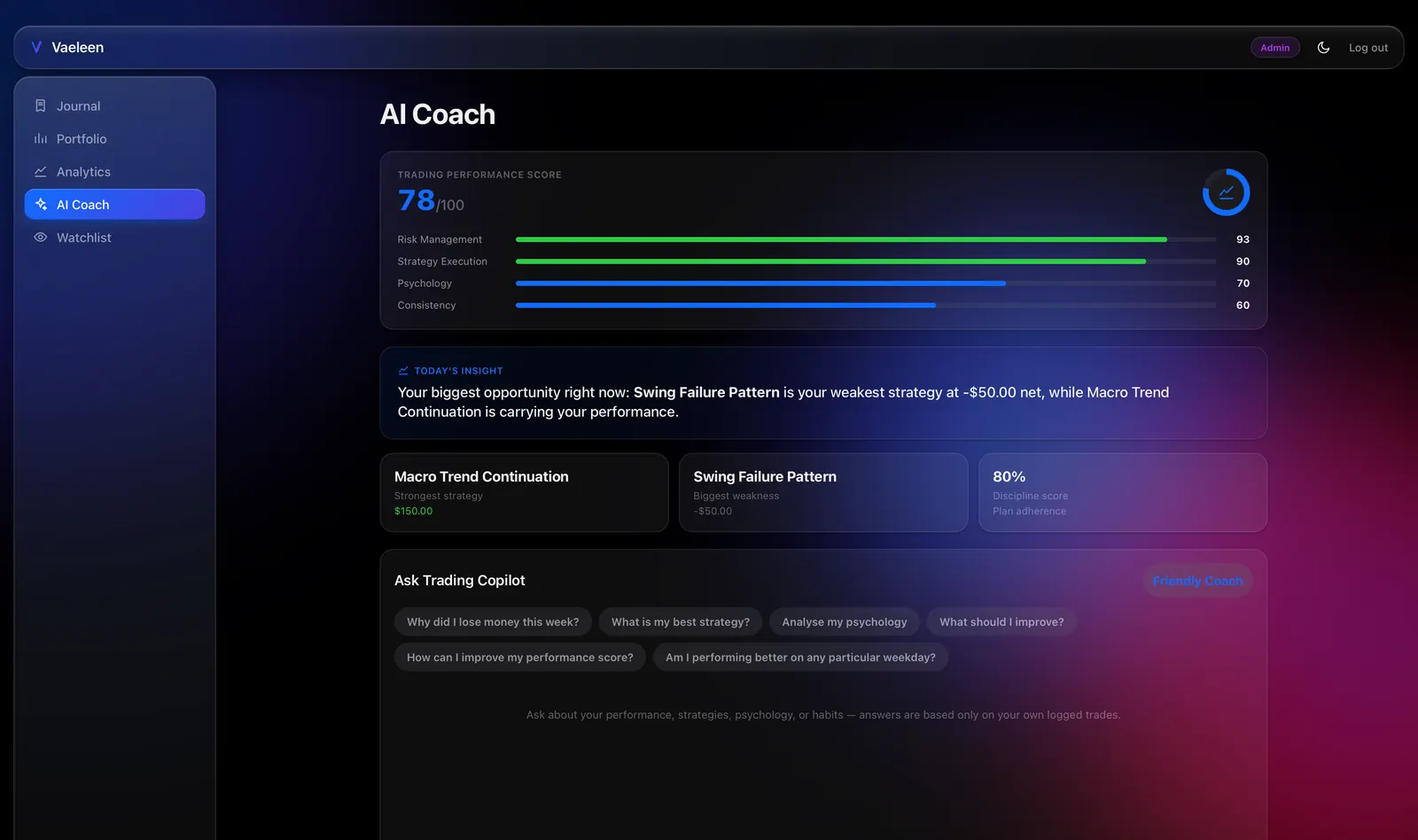 Vaeleen Copilot app, screenshot 2