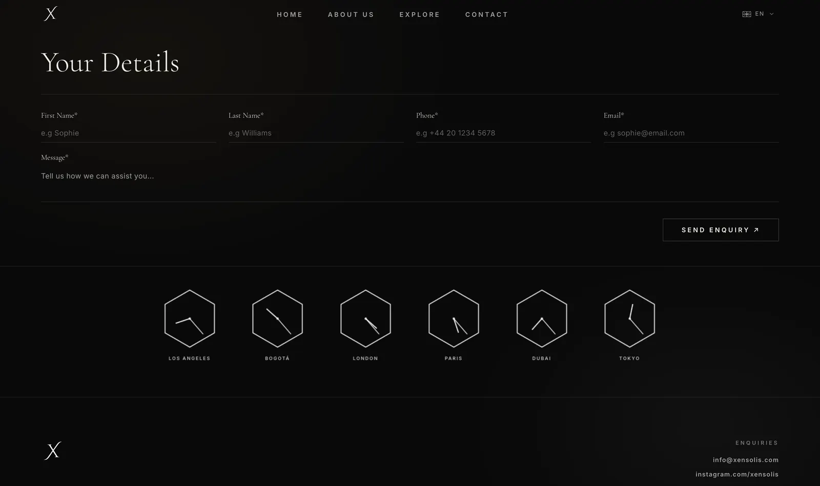 Xen Solis website, screenshot 3
